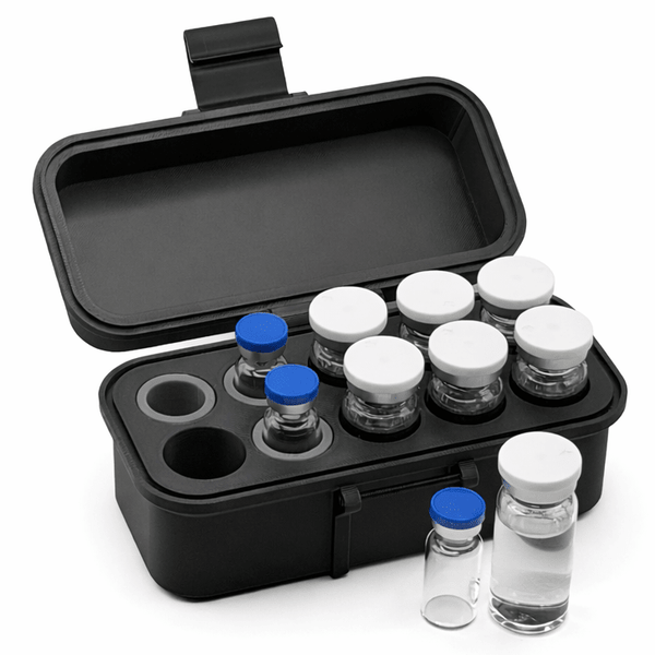 3mL/5mL/10mL Combo Vial Storage Case | Peptide, Insulin, TRT Storage | Secure and Durable - VaultRx