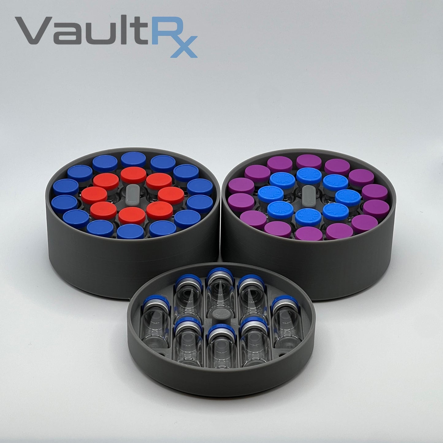 Hydrapeak 3mL Vial Insert for 25oz & 32oz Food Jars | Holds up to 52 Vials | Peptide, Insulin, GLP-1 Cold Storage