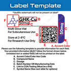 SmartScan Peptide Vial Labels - VaultRx