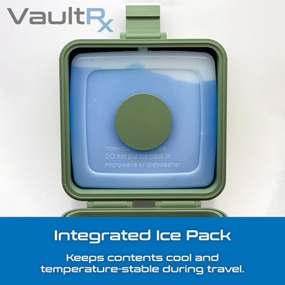5 Slot Combo Vial Cold Case | Holds 3mL, 5mL & 10mL Vials | Peptide, Insulin, GLP-1 Cold Storage | Ice Pack Included