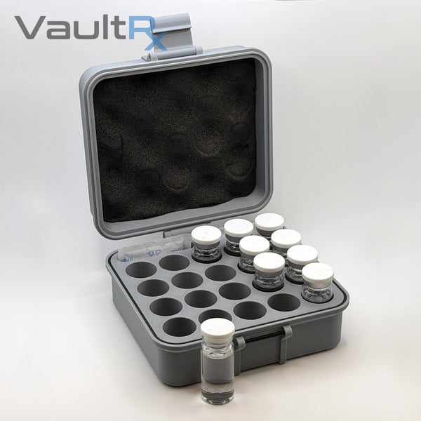 Sealed & Insulated 10mL Peptide Storage Case | Cold Storage | Secure, Dry, and Durable | Peptide, Insulin, GLP-1 - VaultRx