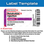Peptide Vial Labels for 3mL, 5mL & 10mL Vials | Waterproof, Oil-Proof, Durable | Style 1 Live - VaultRx