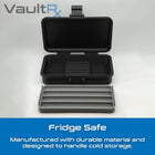 Injection Pen Travel Case with Cartridge & Accessory Storage | Fits 2, 3, or 4 Injection Pens | Peptide, Insulin, GLP-1 Pen Storage - VaultRx