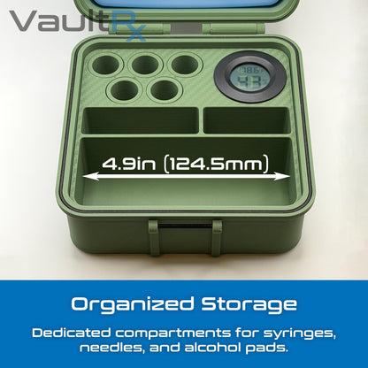 5 Slot Combo Vial Cold Case | Holds 3mL, 5mL & 10mL Vials | Peptide, Insulin, GLP-1 Cold Storage | Ice Pack Included