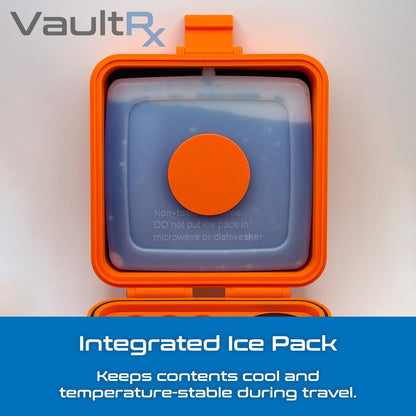 10 Slot 3mL Vial Cold Case | Peptide, Insulin, GLP-1 Storage | Ice Pack Included - VaultRx