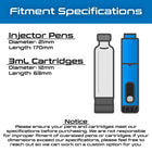 3mL Peptide Pen Cartridge Case with Purge Tower | Holds 6 Cartridges | Peptide, Insulin, GLP-1 Storage - VaultRx
