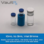 3mL Vial Shim Adapters for 10mL Slots | Case Adapters for Secure Fit | Peptide, Insulin, TRT Storage - VaultRx
