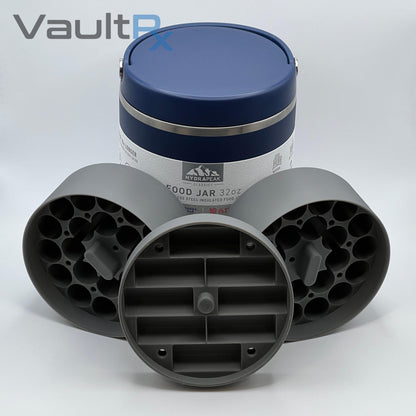 Hydrapeak 3mL Vial Insert for 25oz & 32oz Food Jars | Holds up to 52 Vials | Peptide, Insulin, GLP-1 Cold Storage