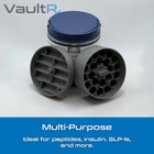 Hydrapeak 3mL Vial Insert for 25oz & 32oz Food Jars | Holds up to 52 Vials | Peptide, Insulin, GLP-1 Cold Storage - VaultRx