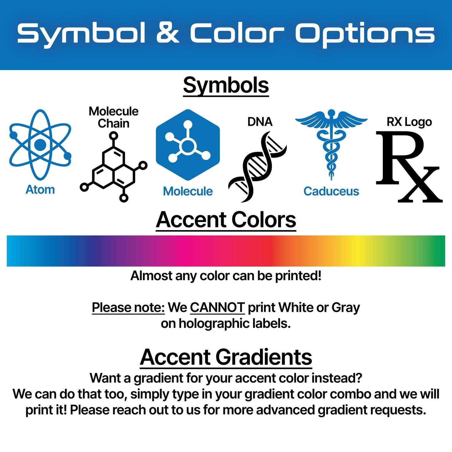 Peptide Vial Labels for 3mL, 5mL & 10mL Vials | Waterproof, Oil-Proof, Durable | Style 4