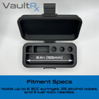 3 Slot Multi-Vial Travel Case with Syringe & Alcohol Pad Slots | Fits 3mL, 5mL, and 10mL Vials | Many Colors Available - VaultRx