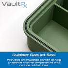 5 Slot Combo Vial Cold Case | Holds 3mL, 5mL & 10mL Vials | Peptide, Insulin, GLP-1 Cold Storage | Ice Pack Included - VaultRx