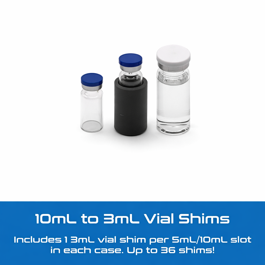 3mL/5mL/10mL Combo Vial Storage Case | Peptide, Insulin, TRT Storage | Secure and Durable