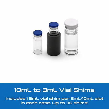 3mL/5mL/10mL Combo Vial Storage Case | Peptide, Insulin, TRT Storage | Secure and Durable