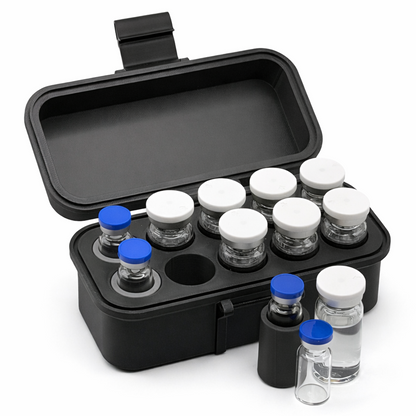 3mL/5mL/10mL Combo Vial Storage Case | Peptide, Insulin, TRT Storage | Secure and Durable