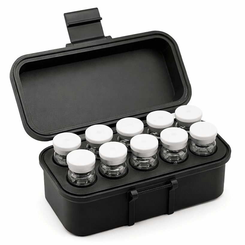 6-48 Slot 10mL Vial Storage Case | Peptide, Insulin, TRT Storage | Secure and Durable - VaultRx