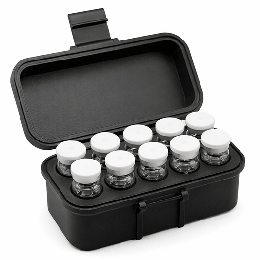 6-48 Slot 10mL Vial Storage Case | Peptide, Insulin, TRT Storage | Secure and Durable - VaultRx