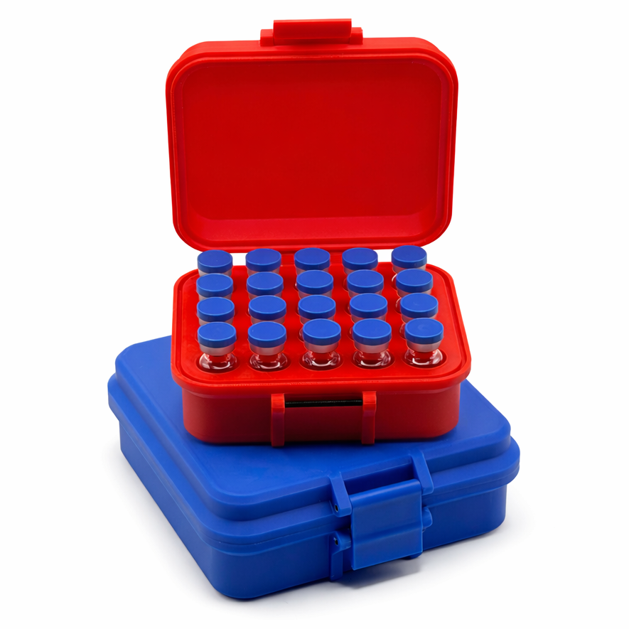 4-48 Slot 3mL Vial Storage Case | Peptide, Insulin, GLP-1 Storage | Secure and Durable