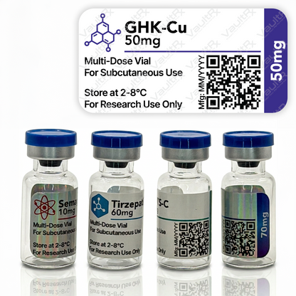 Peptide Vial Labels for 3mL, 5mL & 10mL Vials | Waterproof, Oil-Proof, Durable | Style 4