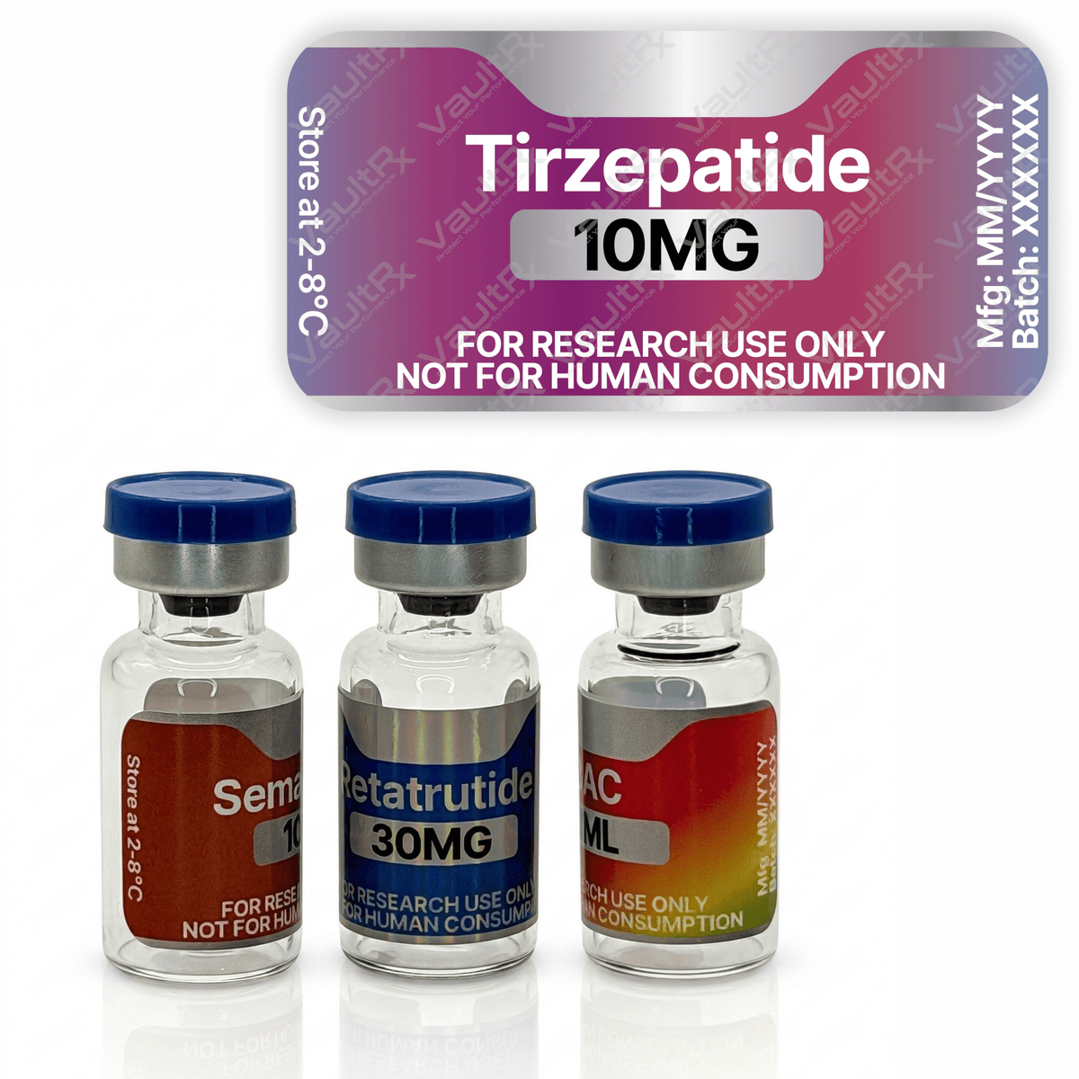 Modern Peptide Vial Labels - VaultRx