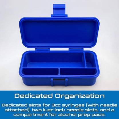 Peptide & TRT Supply Case | Syringe, Needle and Alcohol Pad Organizer | Travel-Ready Storage - VaultRx