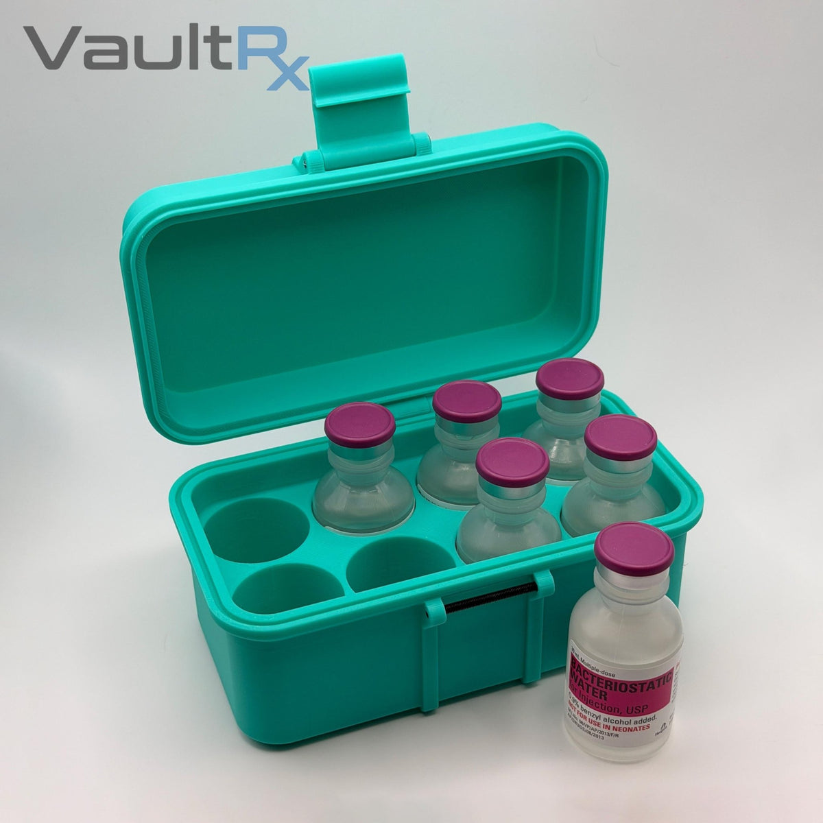 30mL Vial Storage Case | Hospira Bacteriostatic Water Storage | Holds 4-25 Vials - VaultRx