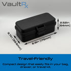3 Slot Multi-Vial Travel Case with Syringe & Alcohol Pad Slots | Fits 3mL, 5mL, and 10mL Vials | Many Colors Available - VaultRx