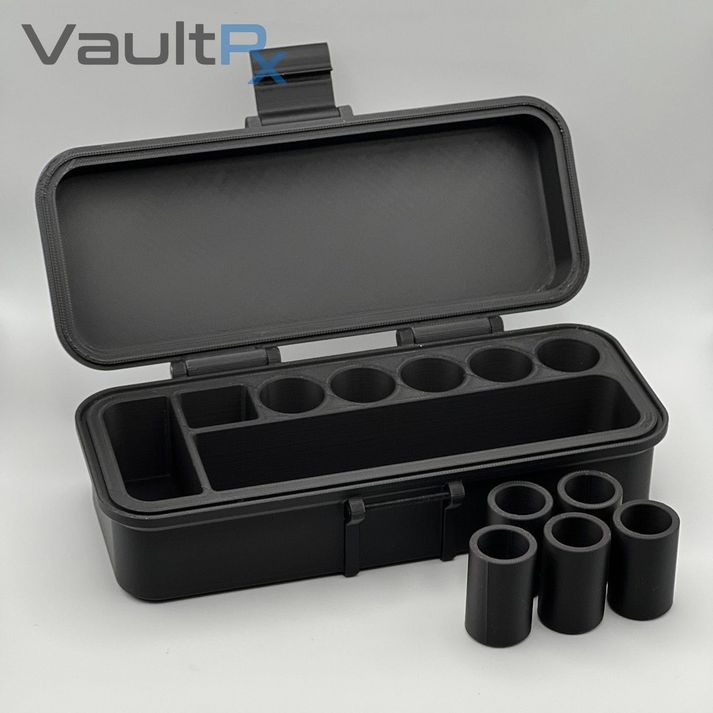 5 Slot Multi-Vial Travel Case with Syringe & Alcohol Pad Slots | Fits 3mL, 5mL, and 10mL Vials