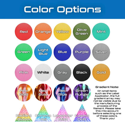 Peptide Vial Label Applicator Tool with Guide | 3mL, 5mL & 10mL Vials | Many Colors Available