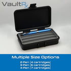 Injection Pen Travel Case with Cartridge & Accessory Storage | Fits 2, 3, or 4 Injection Pens | Peptide, Insulin, GLP-1 Pen Storage - VaultRx